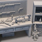 
Gun Workshop Miniature Set DnD Dungeons and Dragons 28mm/32mm Gun Miniatures Scatter Scenery Furniture TTRPG Wargame Set 5e Pathfinder