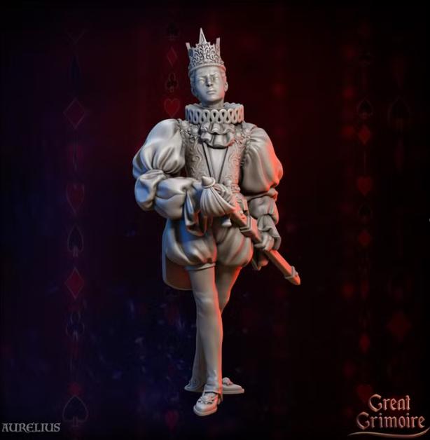 
Aurelius Prince Miniature Dungeons and Dragons 28mm/32mm Masquerade Mini RPG DnD Painting Pathfinder 5e Royals - GG