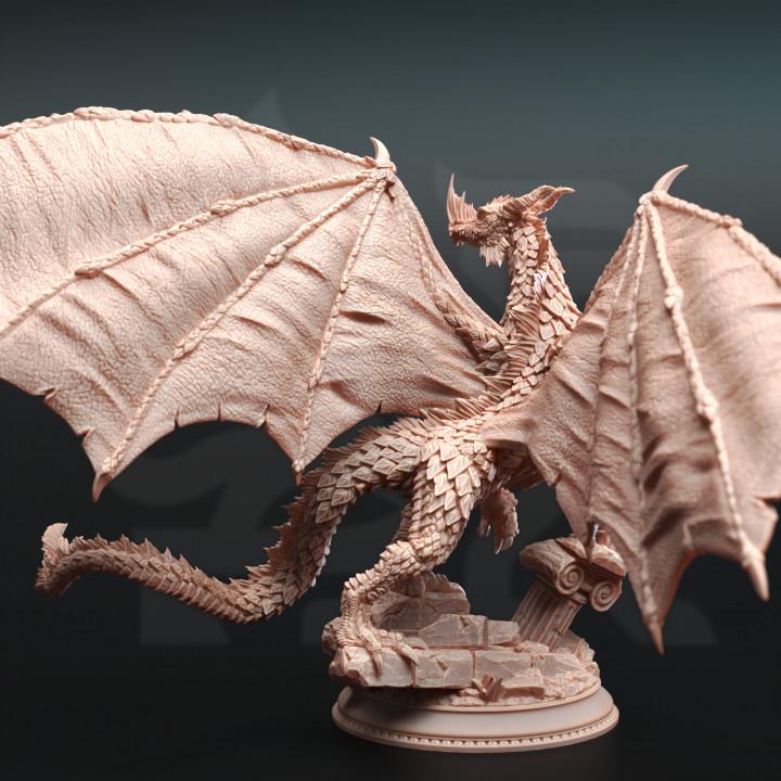 
Juvenile Green Dragon - Midorius the Broken | 28mm/32mm/38mm TTRPG Eredel County Fantasy Wargaming Karthys Draconic Creature Poison Monster
