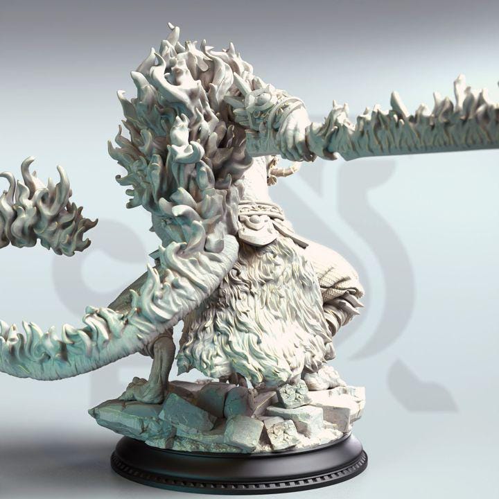 
Rakshasa Demon Miniature Dungeons and Dragons 28mm/32mm/38mm Mini RPG Tabletop Miniature DnD Painting Pathfinder 5e DnD Fiery Monster - DmS