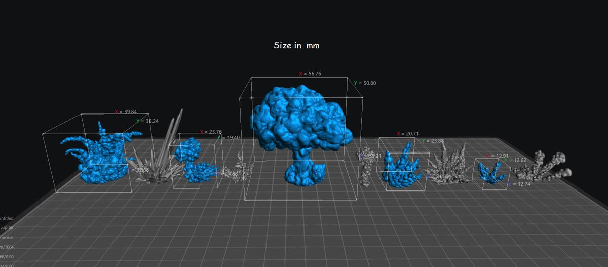 
10pc Explosion FX (Basing Bits 2.0) 28mm/32mm TTRPG Wave Explosion Miniatures Smoke Scatter Fire Elements FX Explosive Wargaming SceneryZbW