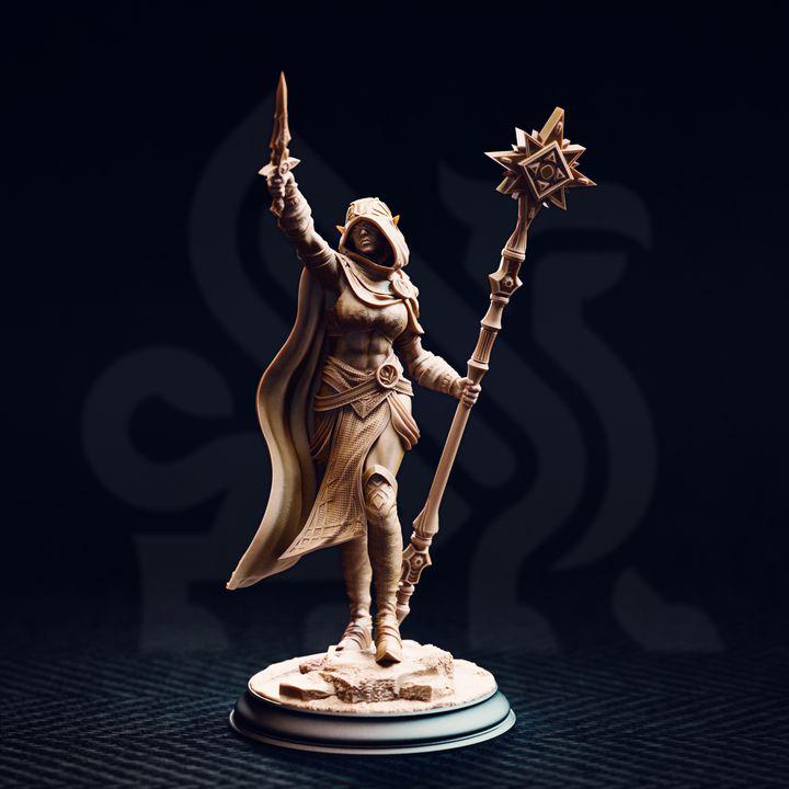 
Desert Priestess Dungeons and Dragons 28mm/32mm/38mm Mini RPG Tabletop Miniature DnD Painting Pathfinder 5e DnD - DmS