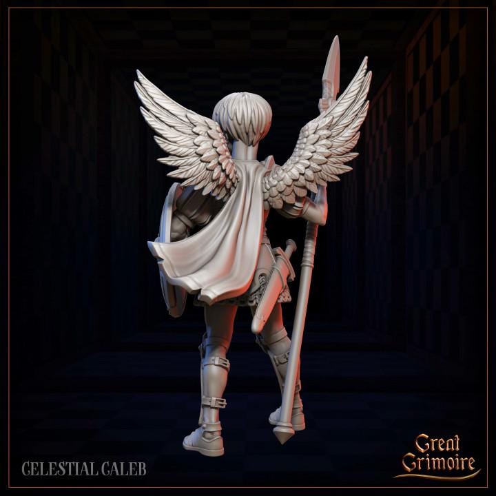 
3pc Celestial Angel Miniature Pawns Dungeons and Dragons 28mm/32mm TTRPG Pawns - GG