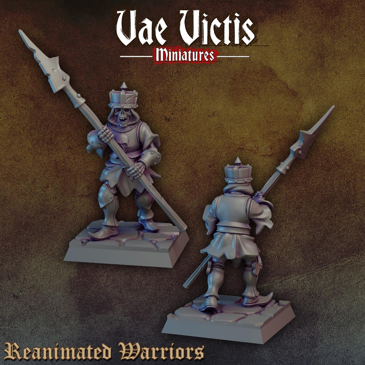 
10pc Skeleton Warrior Set for DnD Dungeons and Dragons 28mm/32mm Scale TTRPG Fantasy Wargame Skeleton Figurines Armored Warriors