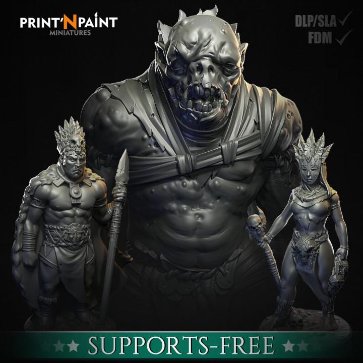 
Jungle Ritual 3 Mini Bundle Miniature – Dungeons and Dragons DnD 5e Pathfinder RPG Tabletop Fantasy Figure –PnP
