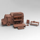 Food Truck 28mm 32mm   Pathfinder Vehicle  DnD  D&D Modern Fantasy Miniature Food Kitchen