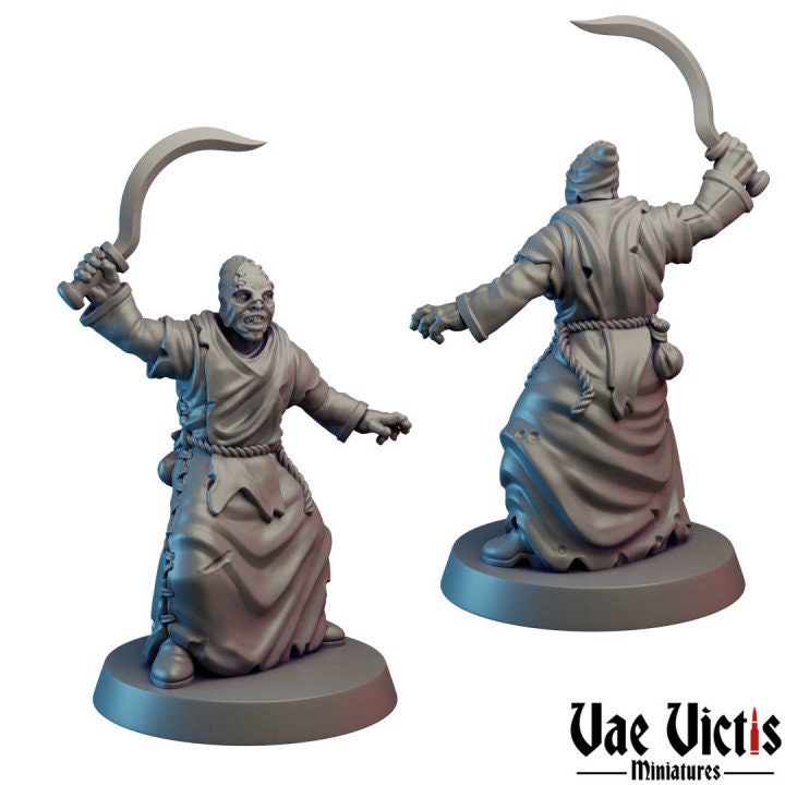 11pc Mutant Cultist Miniatures DnD Dungeons and Dragons Cultist Army for Tabletop games D&D War Games by Vae Victis Miniatures