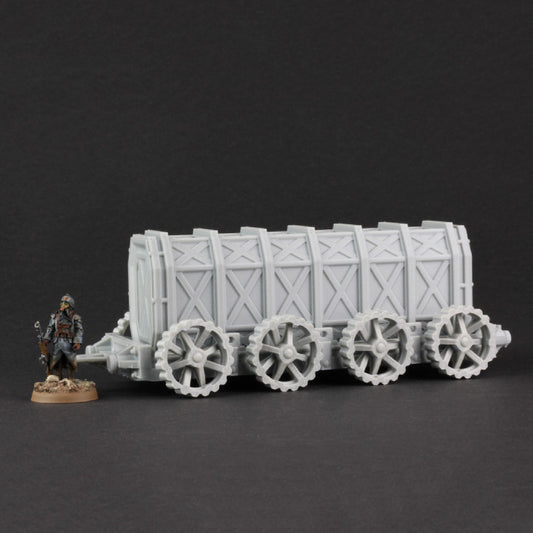 Cargo Trailer Miniature Sci Fi Vehicle 28mm 32mm Nuclear Wasteland DnD Dungeons and Dragons Wargaming Mini Steam Punk Tabletop Wargaming