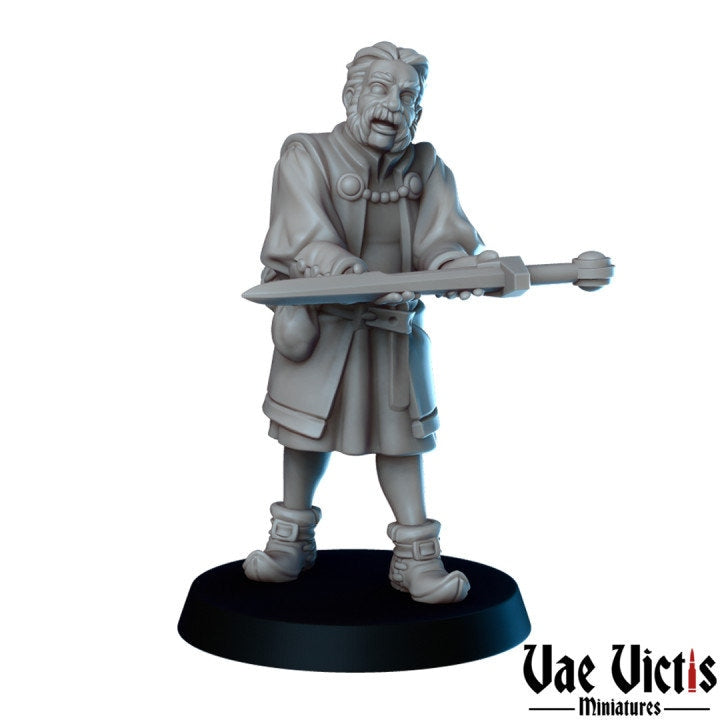 6pc Miniature Villagers NPC set for DnD Dungeons and Dragons Townsfolk Vendor NPCs 28mm 32mm Scale by Vae Victis Miniatures