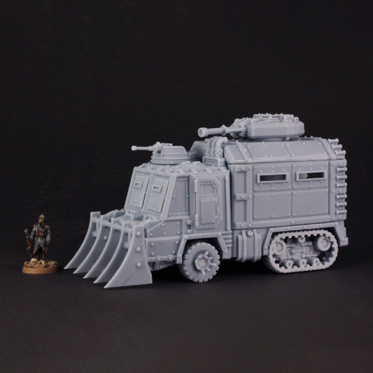 Combat Truck Scifi Miniatures DnD Dungeons and Dragons 28mm/32mm Wargaming Vehicles 40K D&D Sci fi Industrial Heavy combat vehicle miniature