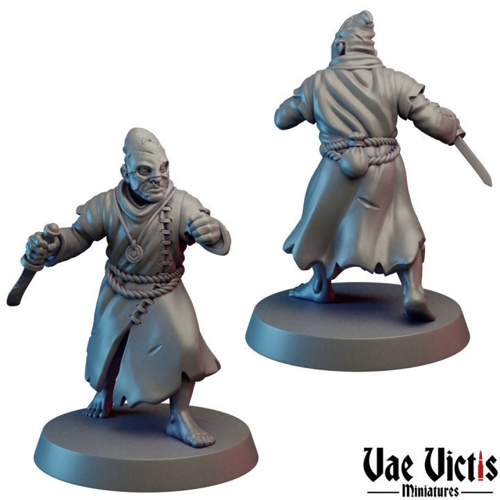 11pc Mutant Cultist Miniatures DnD Dungeons and Dragons Cultist Army for Tabletop games D&D War Games by Vae Victis Miniatures