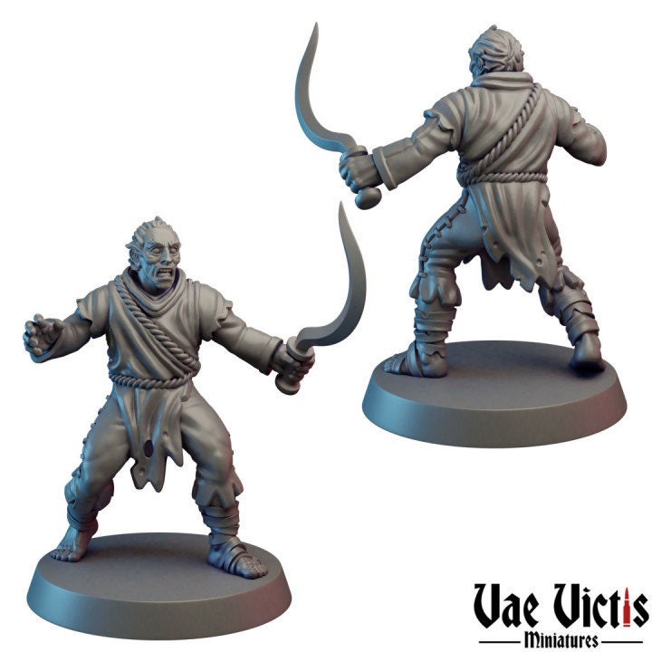 11pc Mutant Cultist Miniatures DnD Dungeons and Dragons Cultist Army for Tabletop games D&D War Games by Vae Victis Miniatures