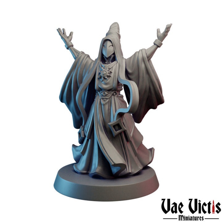 4pc Cultist Leaders Squad DnD Dungeons and Dragons Miniature Cultist Army Tabletop games D&D War Games 28mm 32mm by Vae Victis Miniatures