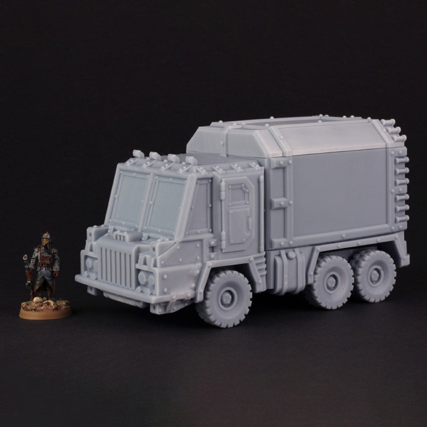 3D Printed Heavy Combat Truck Miniature for DnD Scifi Enhance Tactical Missions with Durable, Detailed Scenery and Army Addition 28mm/32mm