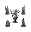 5pc DnD Cultist Miniature Set Dungeons and Dragons RPG Figures Invocation, Blood Cultist Priest DnD Sacrificer Miniature 28mm or 32mm Scale