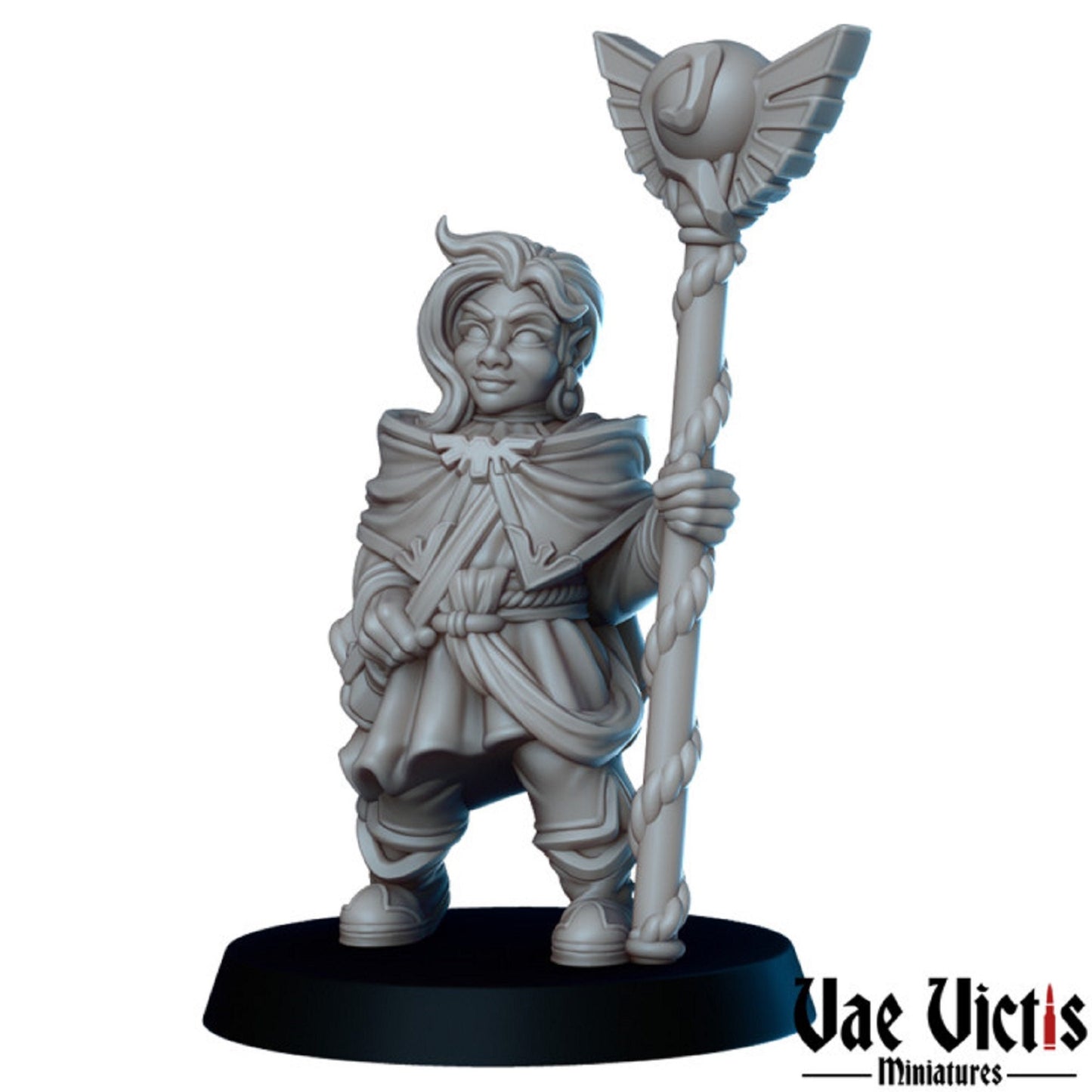 DnD Magic Academy Fantasy NPCs Dungeons and Dragons Kenku Necromancer, Orc Druid, Gnome Healer 28mm/32mm Pathfinder TTRPG Gaming Minis