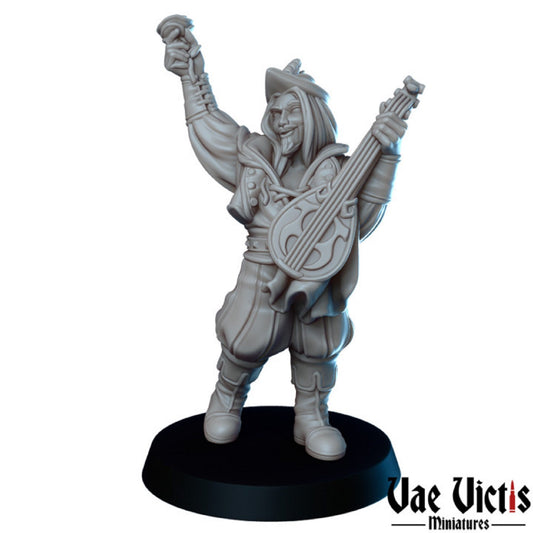 6pc The Itinerant band, Musical Character, Townsfolk Miniature, DnD, Dungeons and Dragons, Fantasy, Musician Band, Miniatures - Vae Victis