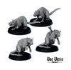 4pc Giant Rat miniatures for RPG Adventures DnD Dungeons and Dragons Tabletop Gaming 28mm 32mm Single or Full Set option DnD5e Fantasy RPG