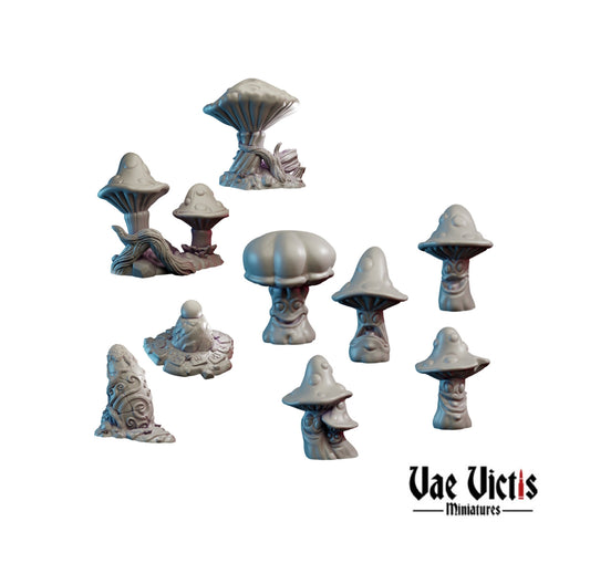 DnD Starter Pack, Forest Miniature Scatter terrain 28mm/32mm Magical Minis Mushroom Miniatures TTRPG Fantasy Wargaming Miniatures Forest NPC