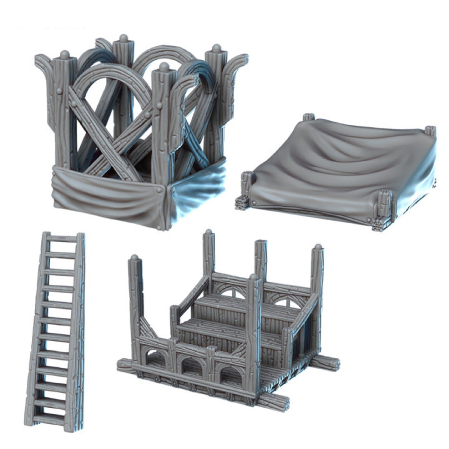 DnD Bleacher 28mm 32mm Dungeons and Dragons D&D Stadium DnD Terrain Tabletop RPG Miniature Jousting Seats Miniature Stand Arena Decor