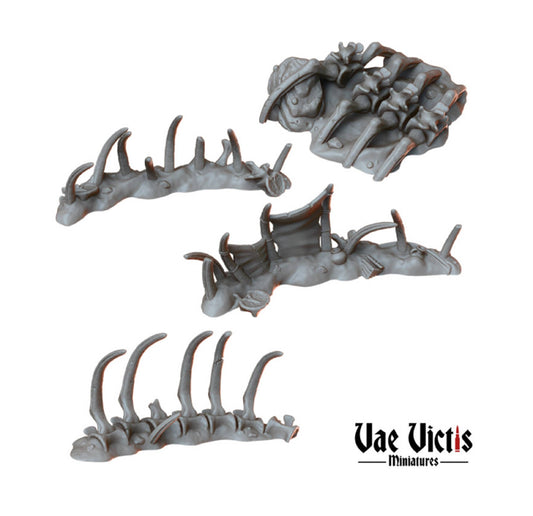 Boneyard Miniatures DnD Dungeons and Dragons 28mm/32mm Skeletal Remains TTRPG Fantasy Tabletop Diorama Scatter Terrain Bone Skeleton