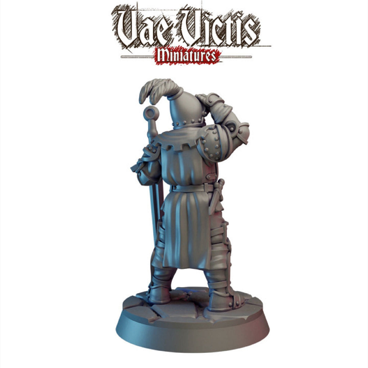 
Knight Miniature DnD Dungeons and Dragons 28mm/32mm Human Fighter Town Guard Miniature TTRPG Wargame Fantasy Miniature NPC