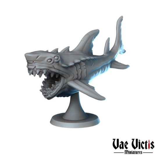 7pc Shark Miniature Set for DnD Dungeons and Dragons 28mm/32mm Sea Creature DnD Monster