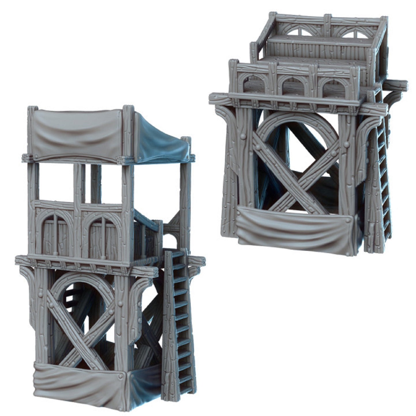 DnD Bleacher 28mm 32mm Dungeons and Dragons D&D Stadium DnD Terrain Tabletop RPG Miniature Jousting Seats Miniature Stand Arena Decor