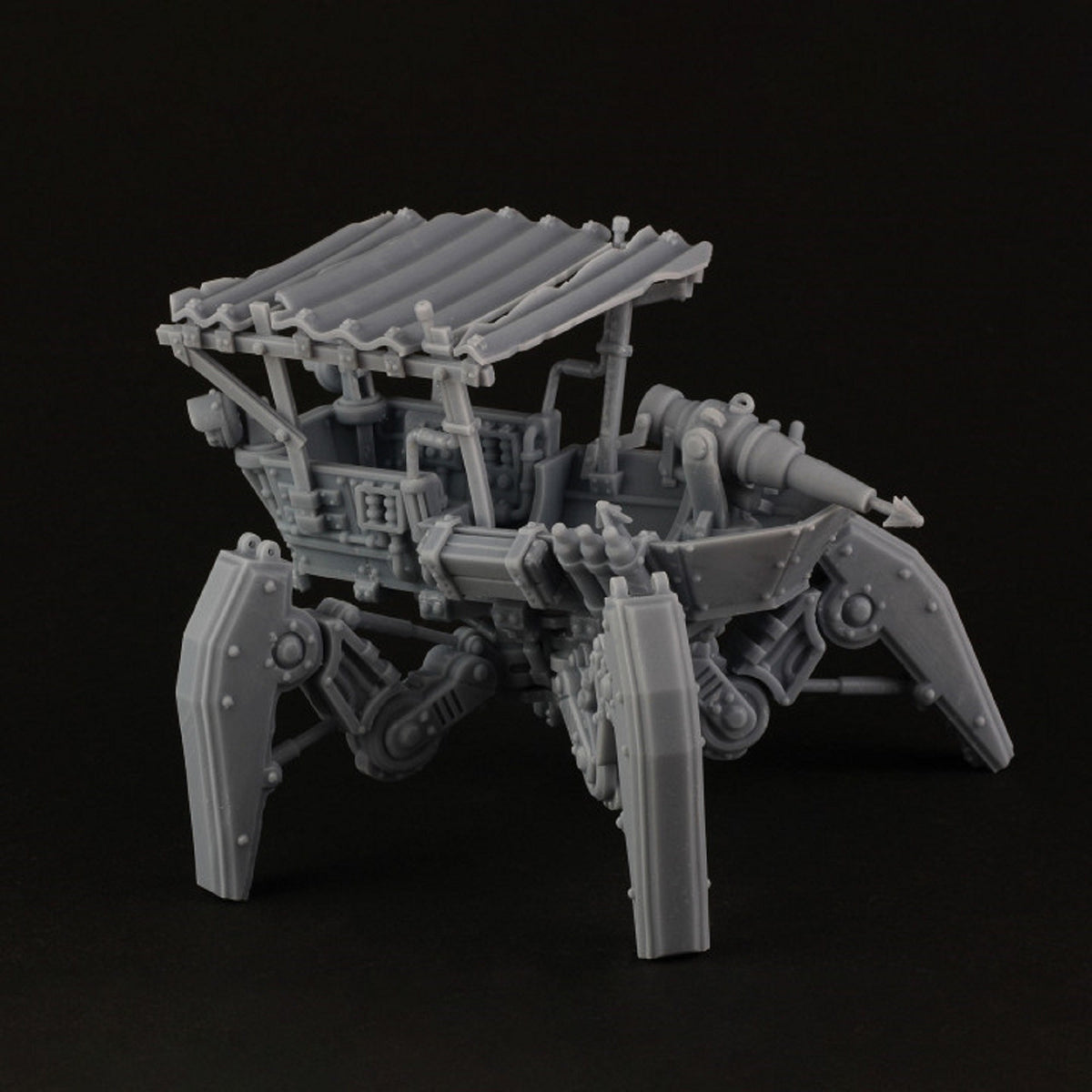 
Scrap Walker, Wargame Miniatures, TTRPG, 20mm 28mm 32mm, Scifi Wasteland Miniatures, Walker Mech, Tabletop Scrap Yard Figurines, Tesseract