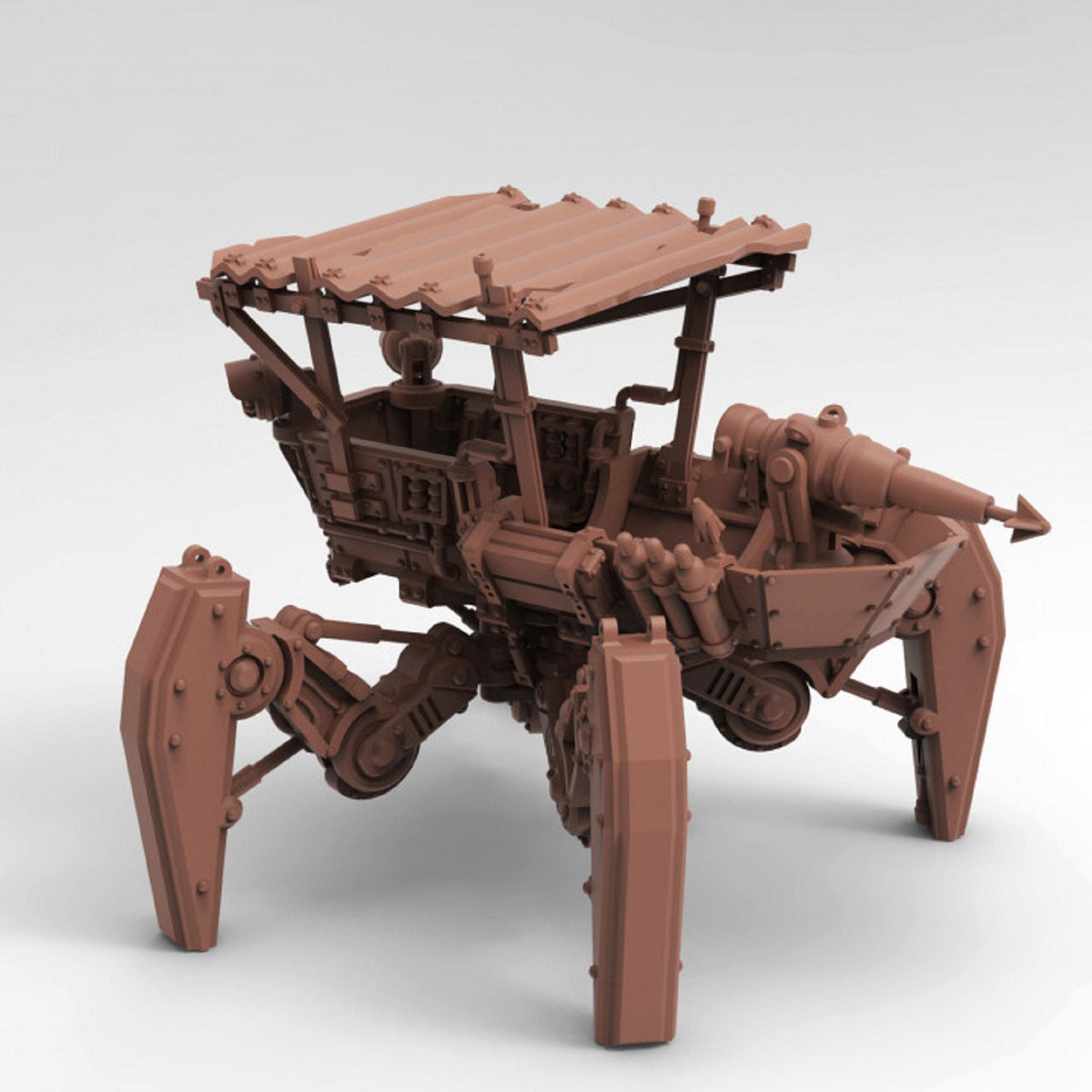 
Scrap Walker, Wargame Miniatures, TTRPG, 20mm 28mm 32mm, Scifi Wasteland Miniatures, Walker Mech, Tabletop Scrap Yard Figurines, Tesseract