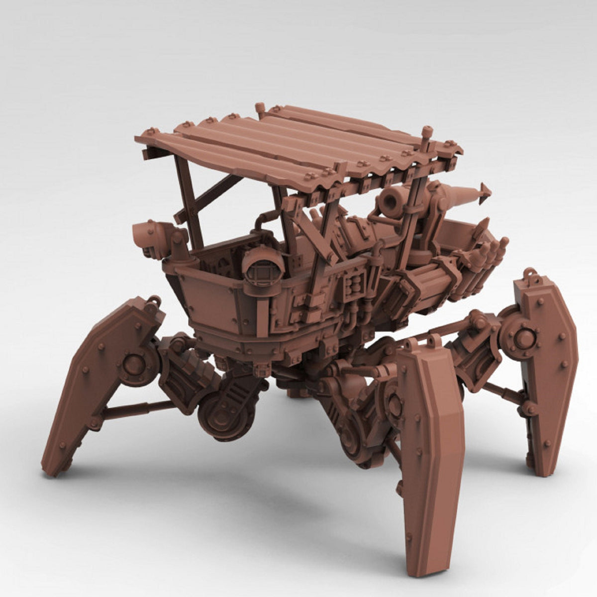 
Scrap Walker, Wargame Miniatures, TTRPG, 20mm 28mm 32mm, Scifi Wasteland Miniatures, Walker Mech, Tabletop Scrap Yard Figurines, Tesseract
