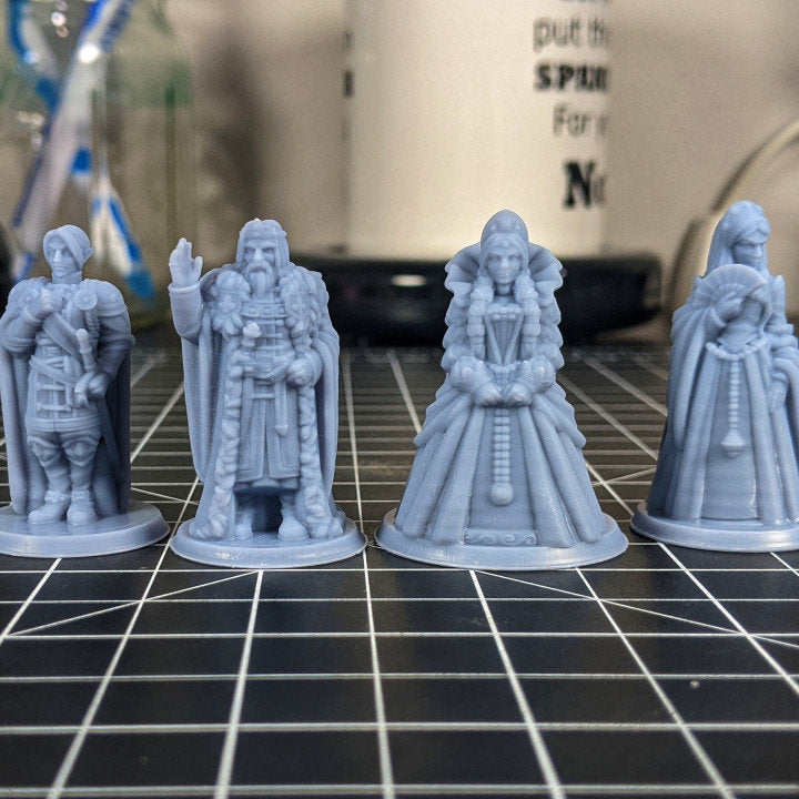 
Medieval Kings Court Miniatures for DnD, Dungeons and Dragons, Pathfinder, TTRPG Games, Royal Miniatures, Palace Scatter, Castle Scatter