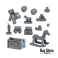 
Miniature Toys Set for Dioramas Dollhouse Figurines Tabletop RPG Includes Teddy, Balls, Rocking Horse, Toy Box, Trains, Horse & Soldier