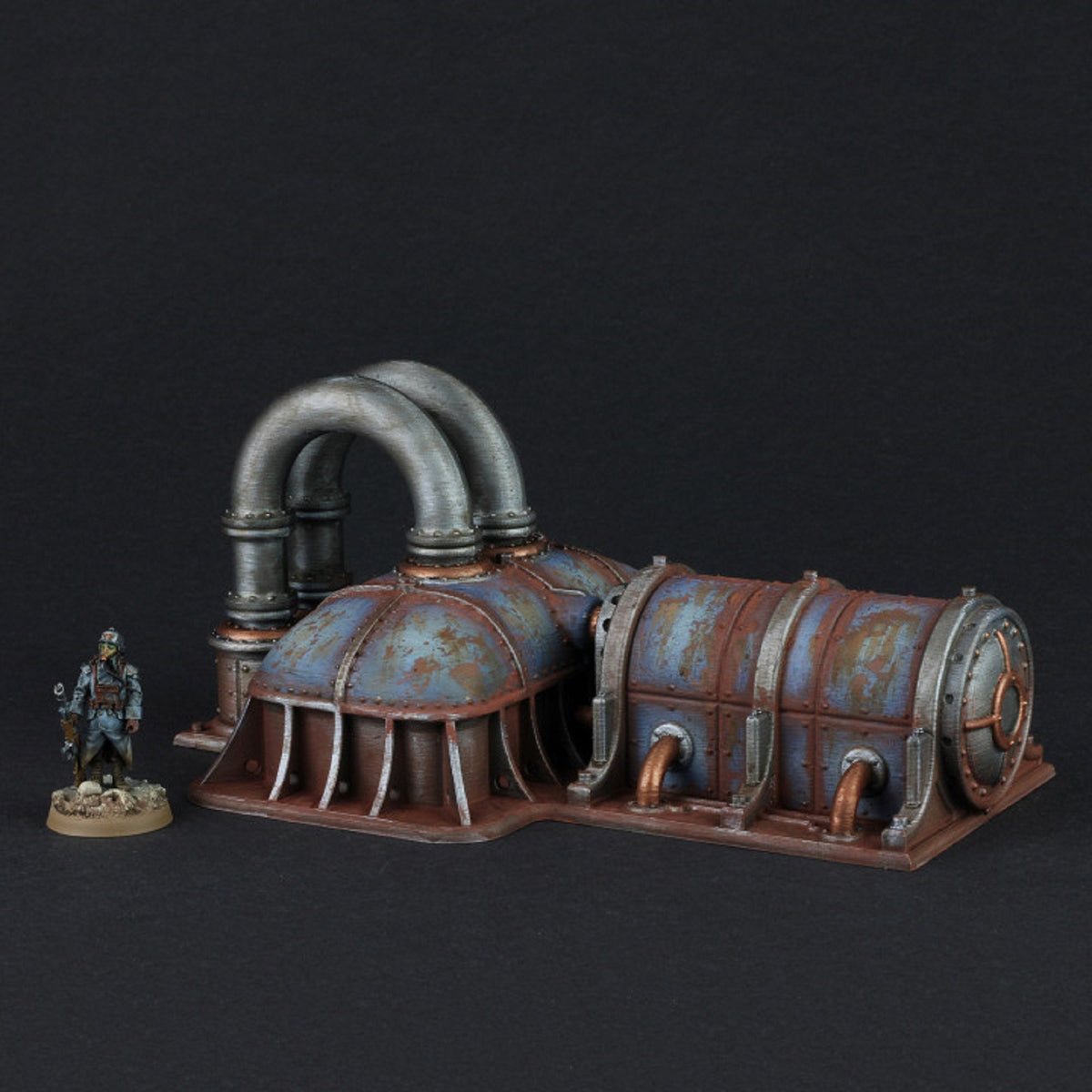 
Pumping Station DnD Train Scatter Terrain Miniature 28mm/32mm 40K Pathfinder Industrial SciFi Scatter Building Miniature Gas Station