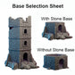 Brick Modular Tower for DnD Dungeons and Dragons RPG Miniature Scatter Terrain Wargame Miniatures DnD Village Tower 28mm/32mm heroic Scale