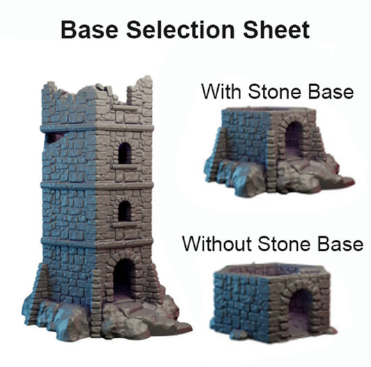 Brick Modular Tower for DnD Dungeons and Dragons RPG Miniature Scatter Terrain Wargame Miniatures DnD Village Tower 28mm/32mm heroic Scale