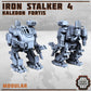
Mech Walker, Sci-Fi, Miniatures, 4 Variants ' Iron Stalker Kit', Tabletop RPG, DnD, Scatter, Terrain, Kaledon Fortis Faction, Print Minis