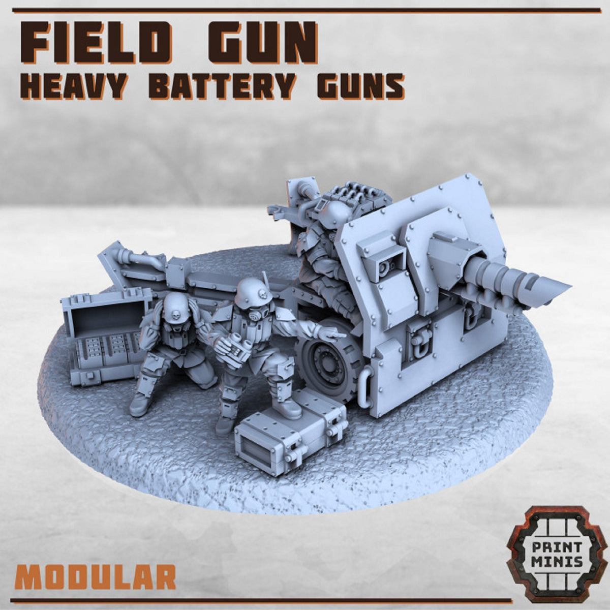 
Heavy Battery Guns, Weapons, DnD, Miniature Terrain, Dungeons and Dragons, D&D, Pathfinder, Scatter, Wargaming, Tabletop, 28mm, Print Minis