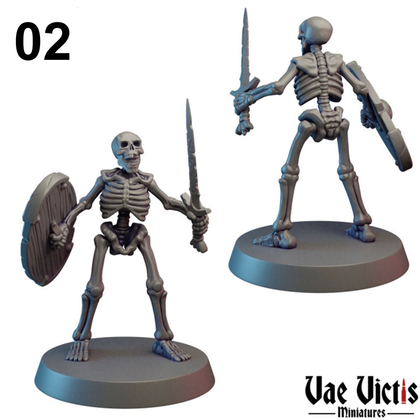 Skeleton Army Squad for DnD Dungeons and Dragons, Undead army, 28mm 32mm TTRPG Games D&D Pathfinder Fantasy RPG Miniatures Skeleton NPCs