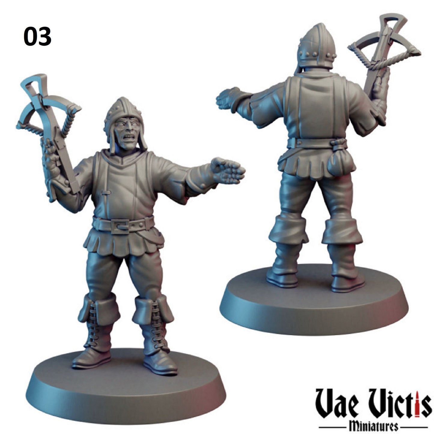 11pc Village Guards for DnD Dungeons and Dragons TTRPG Wargaming Fantasy RPG Miniatures 28mm 32mm Guardsmen by Vae Victis Miniatures