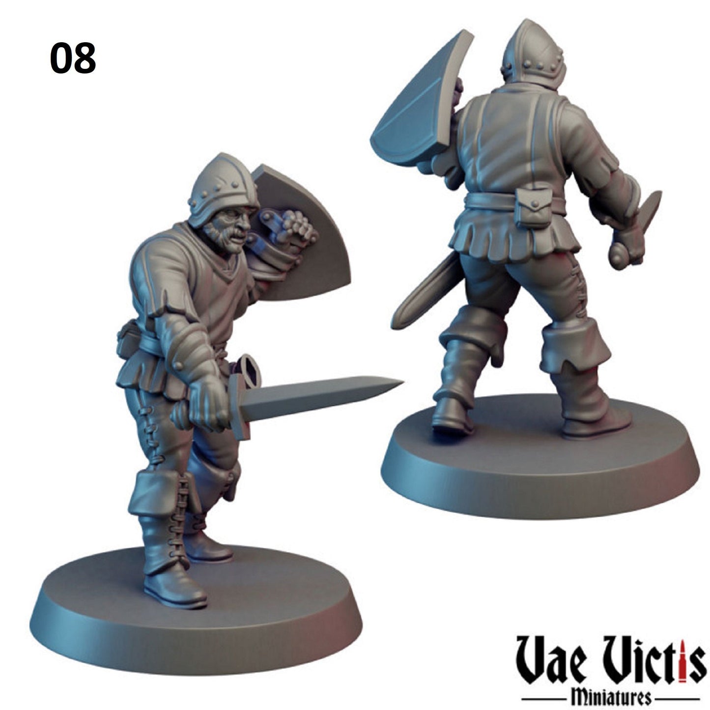 11pc Village Guards for DnD Dungeons and Dragons TTRPG Wargaming Fantasy RPG Miniatures 28mm 32mm Guardsmen by Vae Victis Miniatures