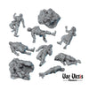 9pc Corpses Dead Body Scatter Terrain for DnD Dungeons and Dragons TTRPG Wargame Dioramas Pathfinder Fantasy RPG Corpse Piles 28mm/32mm