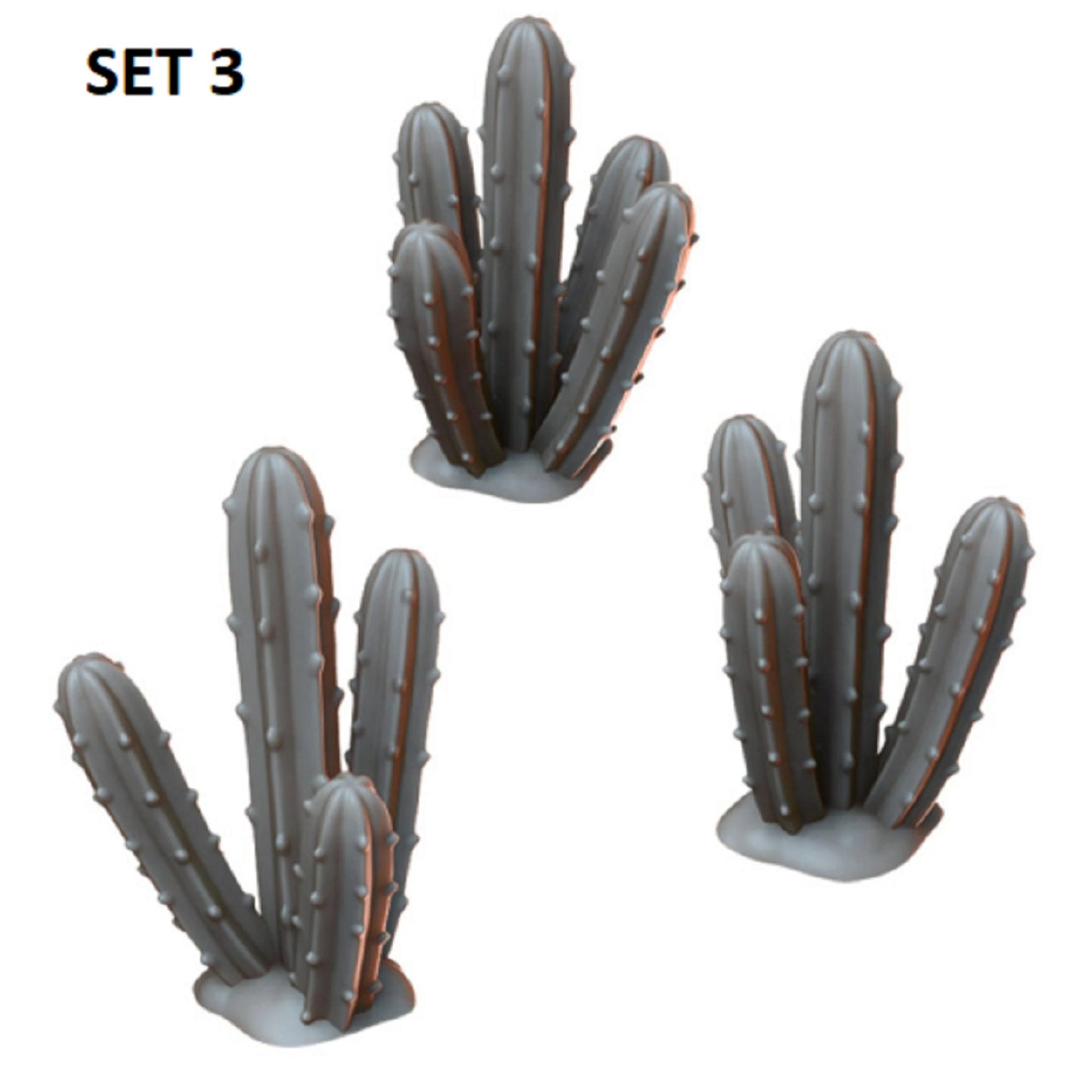 Cacti Plants DnD Dungeons and Dragons Desert Plant Scatter for 28mm 32mm terrain, D&D Pathfinder Tabletop RPG games Desert Wasteland Terrain