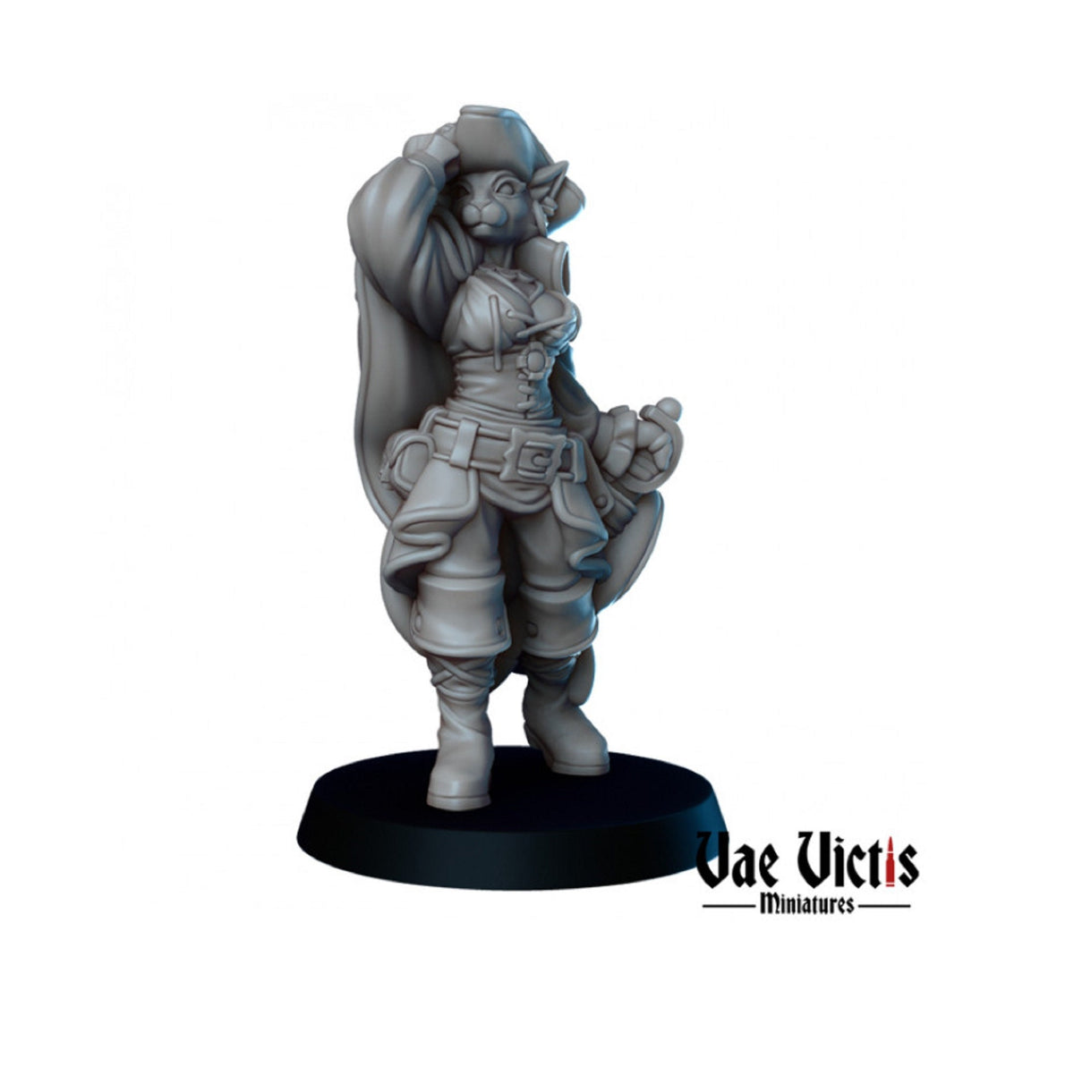 
Tabaxi Cat Captain DnD Dungeons and Dragons 28mm/32mm TTRPG Wargame Fantasy Cat NPC  Pirate Miniature Cat Themed Pirate Scatter Terrain