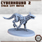 3pc Cyberhound Miniature Set, Grimdark 40K, Dieselpunk, 28mm Sci Fi, Dog Mini, Cyberpunk, Necromunda, DnD Dog Miniature by Print Minis