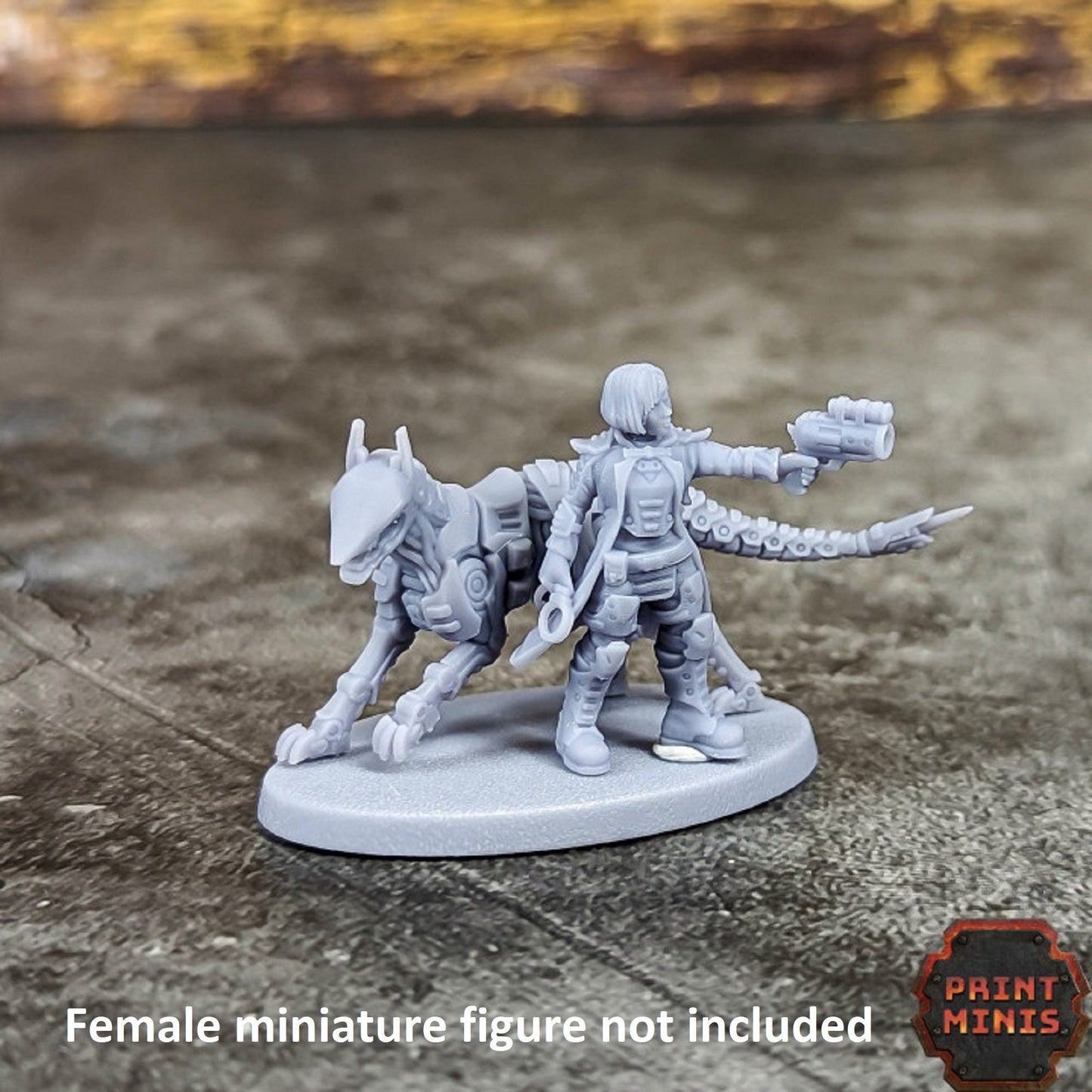 3pc Cyberhound Miniature Set, Grimdark 40K, Dieselpunk, 28mm Sci Fi, Dog Mini, Cyberpunk, Necromunda, DnD Dog Miniature by Print Minis