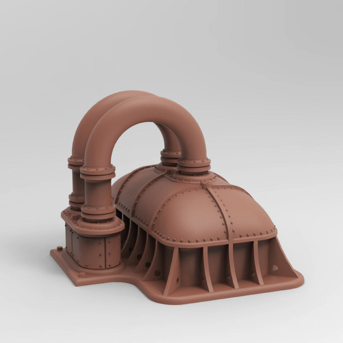 
Pumping Station DnD Train Scatter Terrain Miniature 28mm/32mm 40K Pathfinder Industrial SciFi Scatter Building Miniature Gas Station
