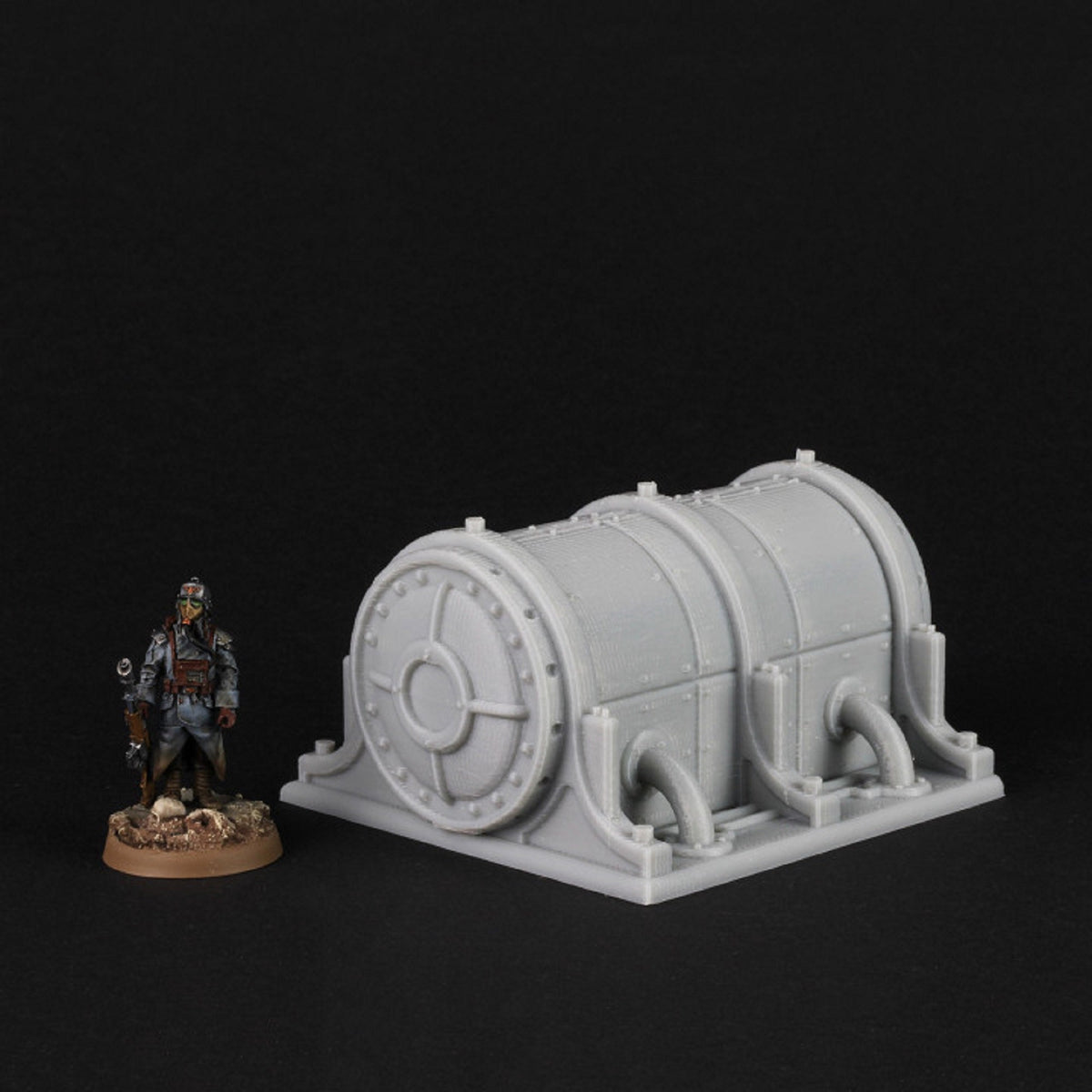 
Pumping Station DnD Train Scatter Terrain Miniature 28mm/32mm 40K Pathfinder Industrial SciFi Scatter Building Miniature Gas Station