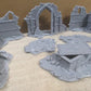 10pc Church ruins Wall Set Brick Stone Wall Scatter Terrain DnD Dungeons and Dragons Tabletop RPG Wargame Miniature Scenery