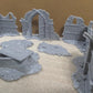 10pc Church ruins Wall Set Brick Stone Wall Scatter Terrain DnD Dungeons and Dragons Tabletop RPG Wargame Miniature Scenery